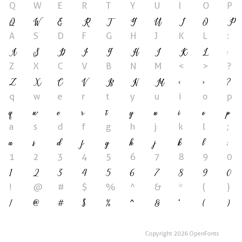 Character Map of sandwich Regular