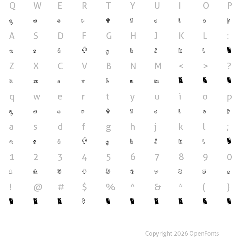 Character Map of SansCollege Regular