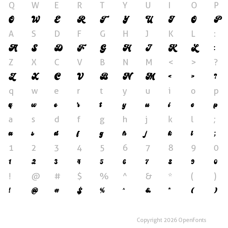 Character Map of Santa Child Regular