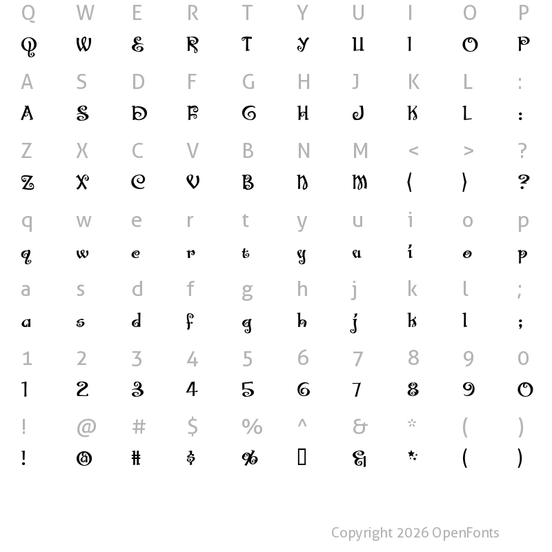 Character Map of Santas Big Secret BB Regular