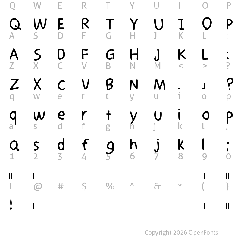 Character Map of Santiago Regular