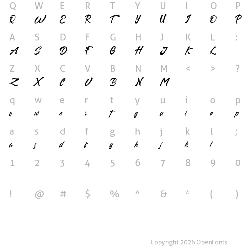 Character Map of Sapous Regular