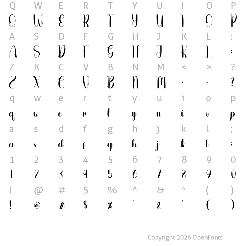 Character Map of Save Regular
