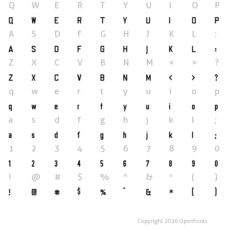 Character Map of SchilderGrotesk Medium