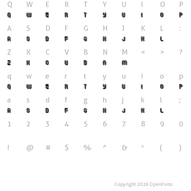 Character Map of Schnecke Regular