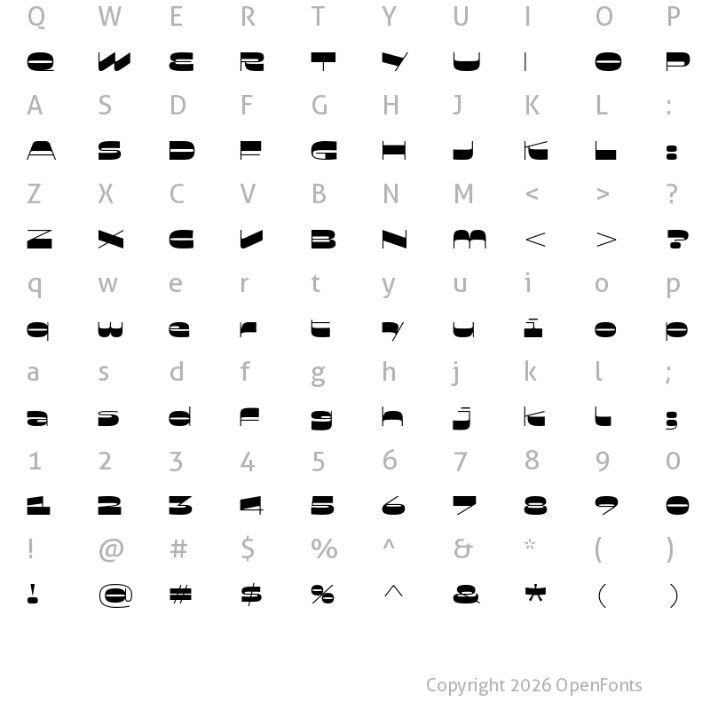 Character Map of Schwenk Thin