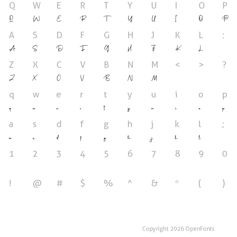 Character Map of Scott Pilgrim Regular