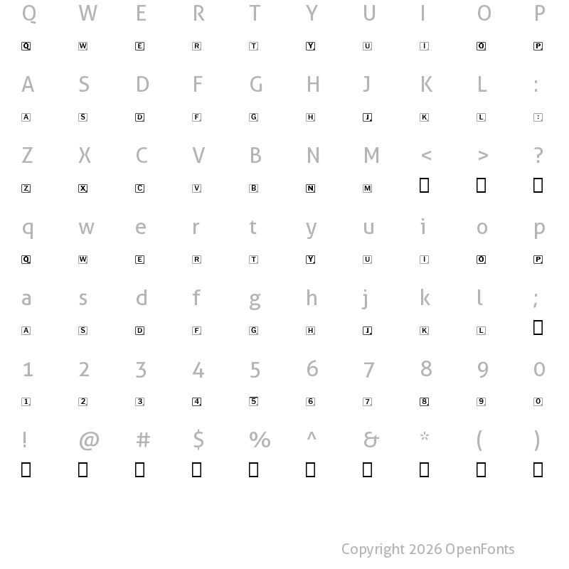 Character Map of Scrabbles normal