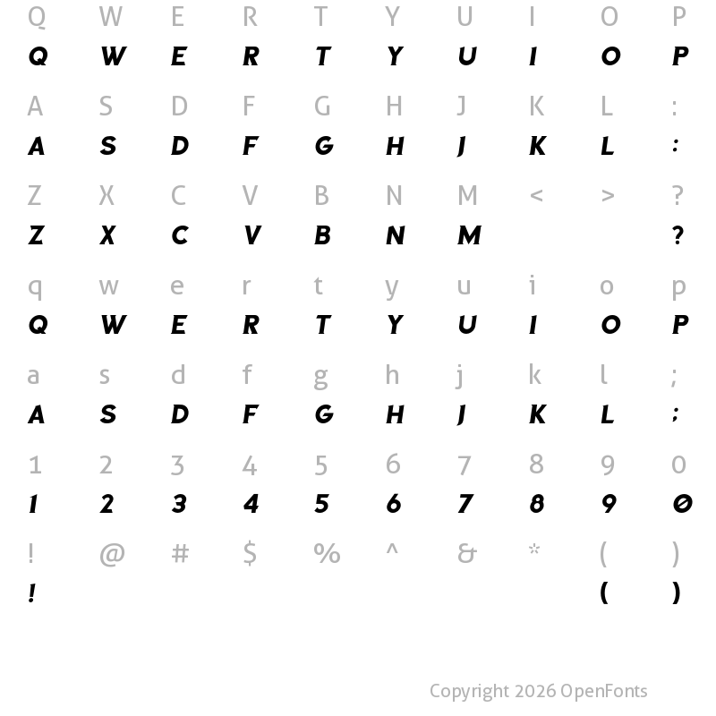 Character Map of Sea Gardens Italic