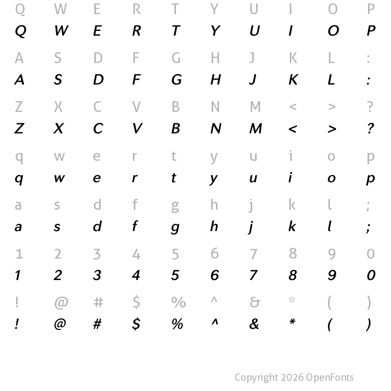 Character Map of SecondaSoft-DemiIt ?