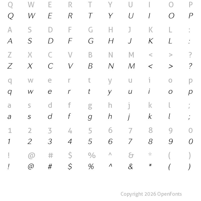 Character Map of SecondaSoft-ThinIt ?