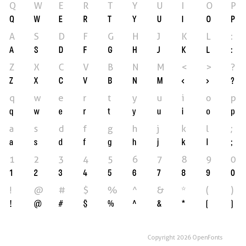 Character Map of Secuela Medium