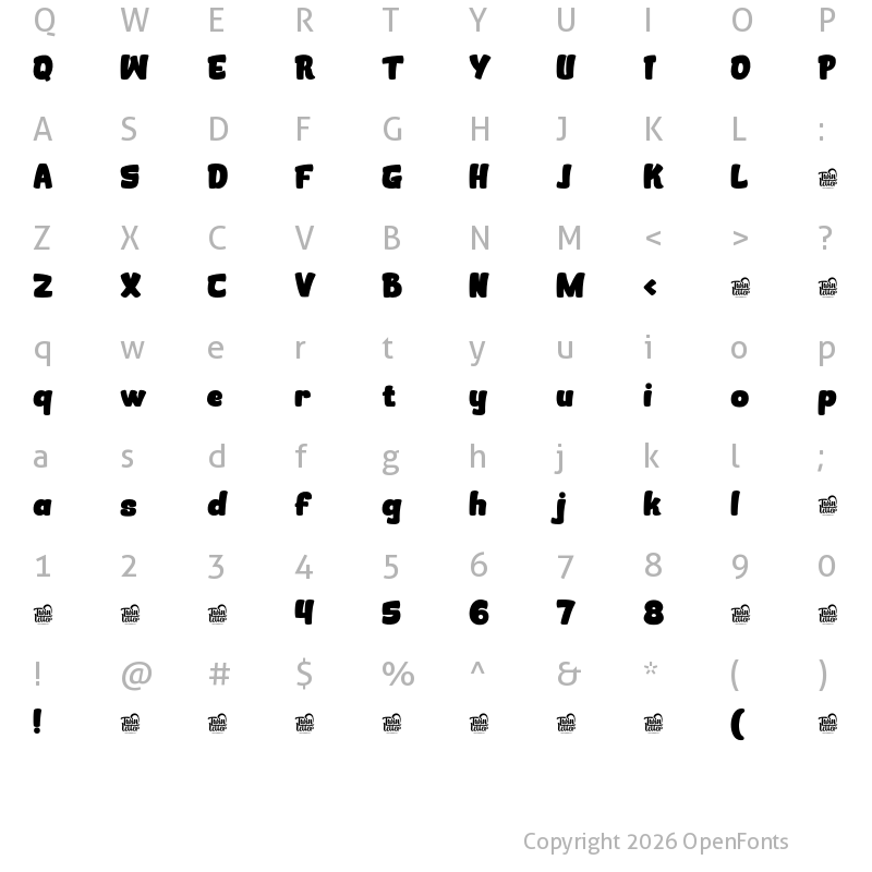 Character Map of SEDIFO Regular