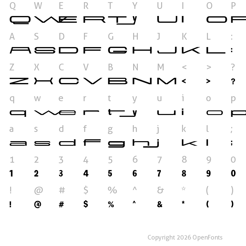 Character Map of SELENA MARIN Width1 Regular