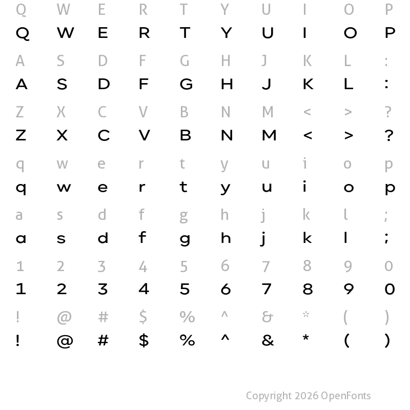 Character Map of Sepiaridom Regular