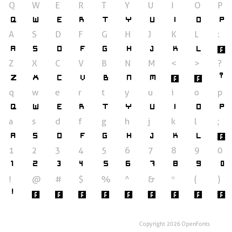 Character Map of SeppeFont Regular