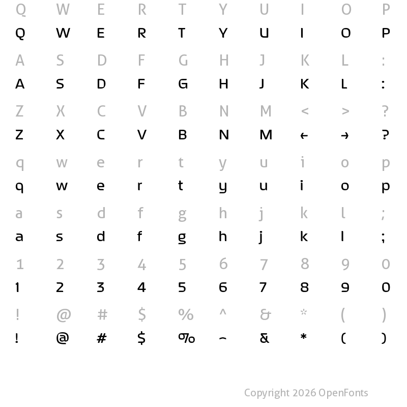 Character Map of September Medium