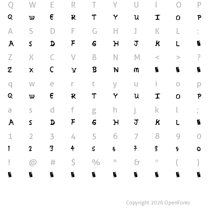 Character Map of SerialLover Regular