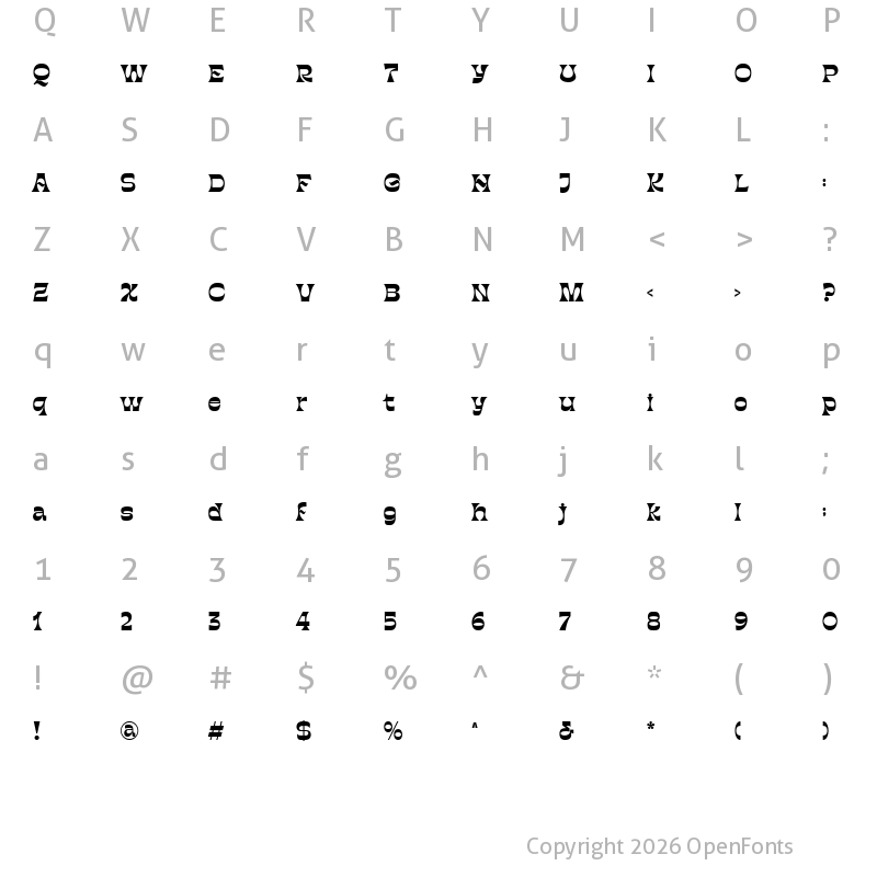 Character Map of Serodja Regular