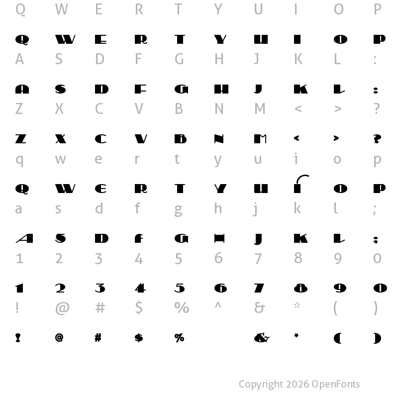 Character Map of Sesquipedalian NF Regular