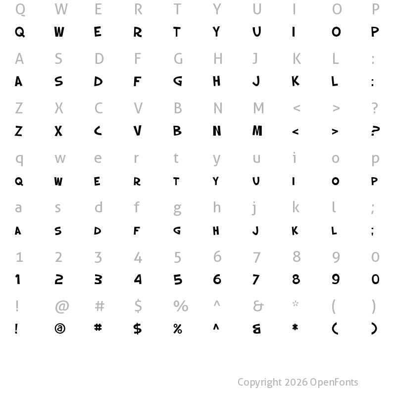 Character Map of SF Slapstick Comic SC Regular