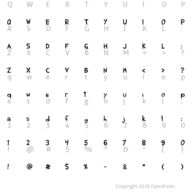 Character Map of Shark Random Funnyness Regular