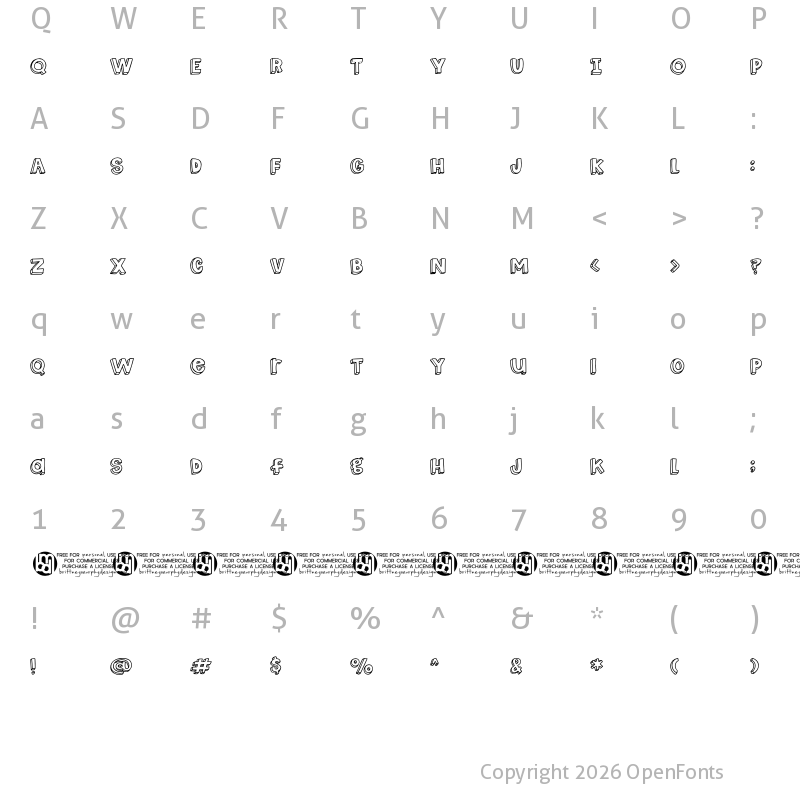 Character Map of Shortbread _ Cookies Regular