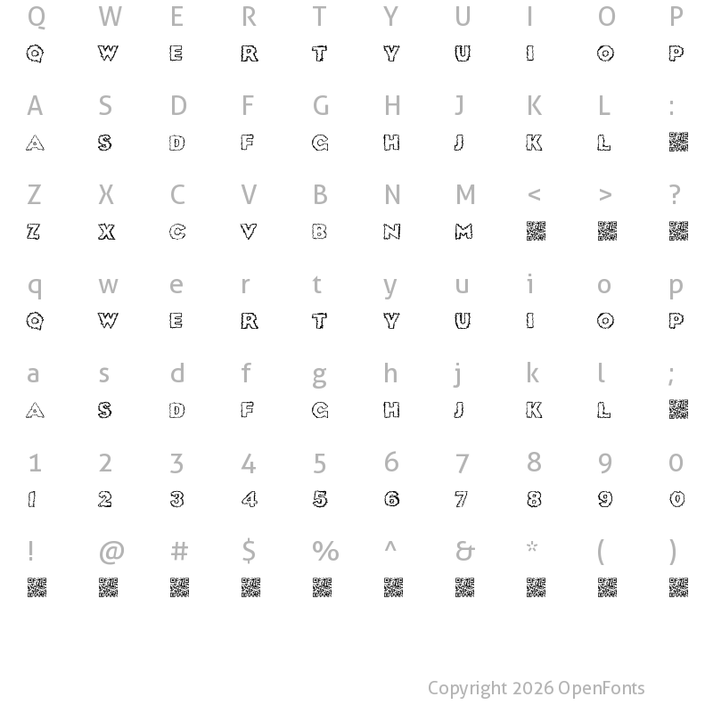 Character Map of SickDream Regular