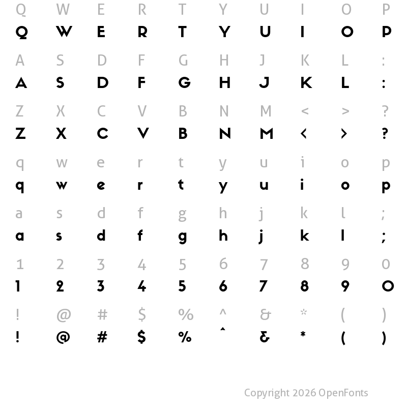 Character Map of Sifonn Pro