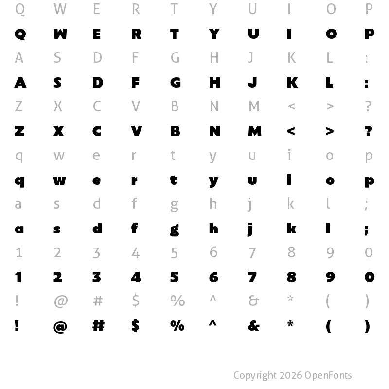 Character Map of Sigmund PRO Bold