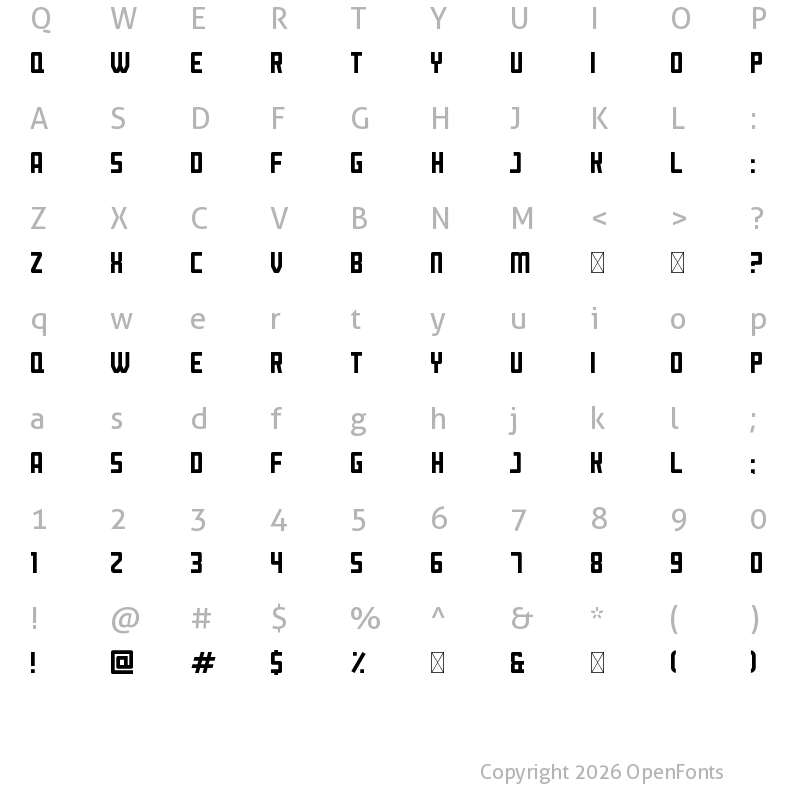 Character Map of SIGNA Bold