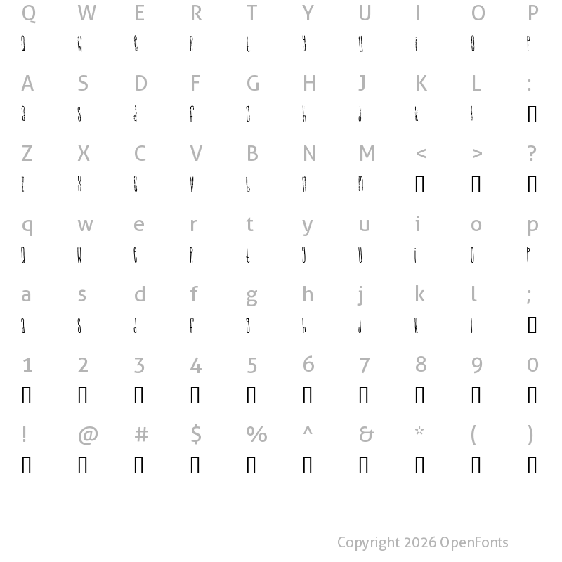 Character Map of Signal To Noise Regular