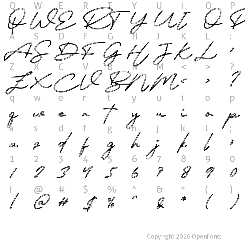 Character Map of Signature December Regular