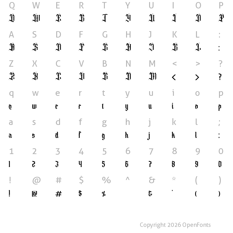 Character Map of Silafejira Regular