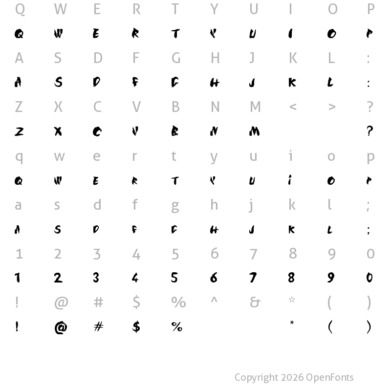 Character Map of SilkRoad Regular