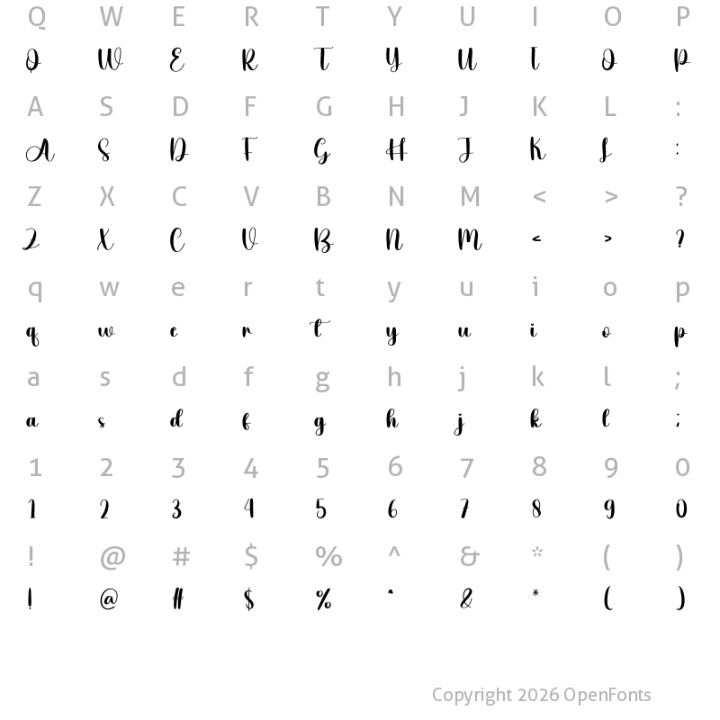 Character Map of Simple Halloween Regular
