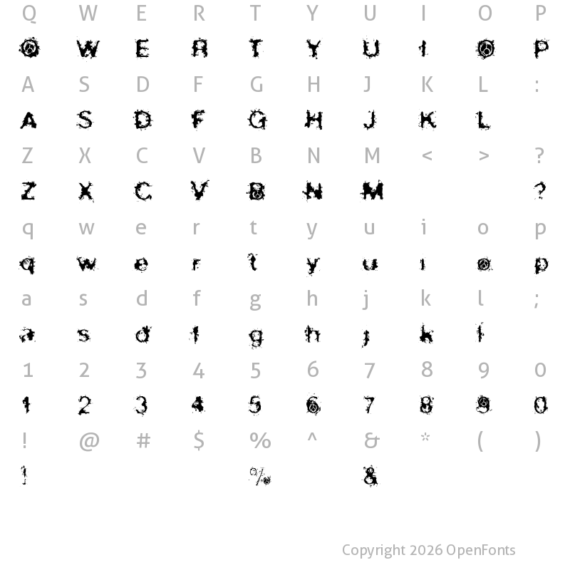 Character Map of skirules-Sans Expanded Medium