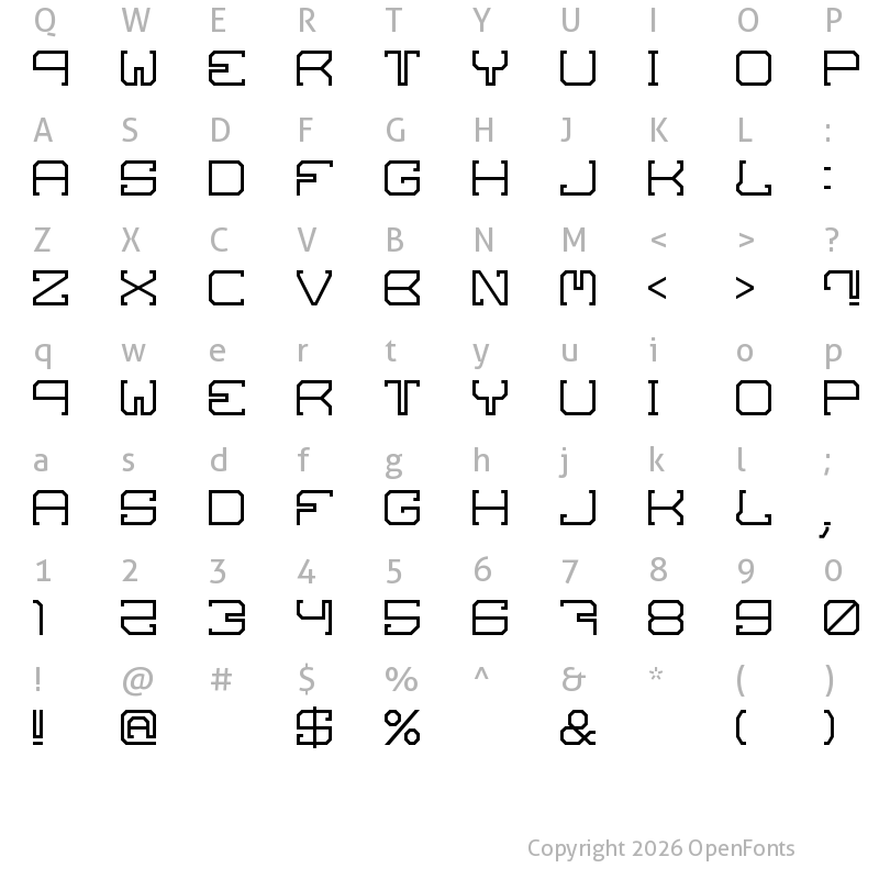 Character Map of SKOV Regular
