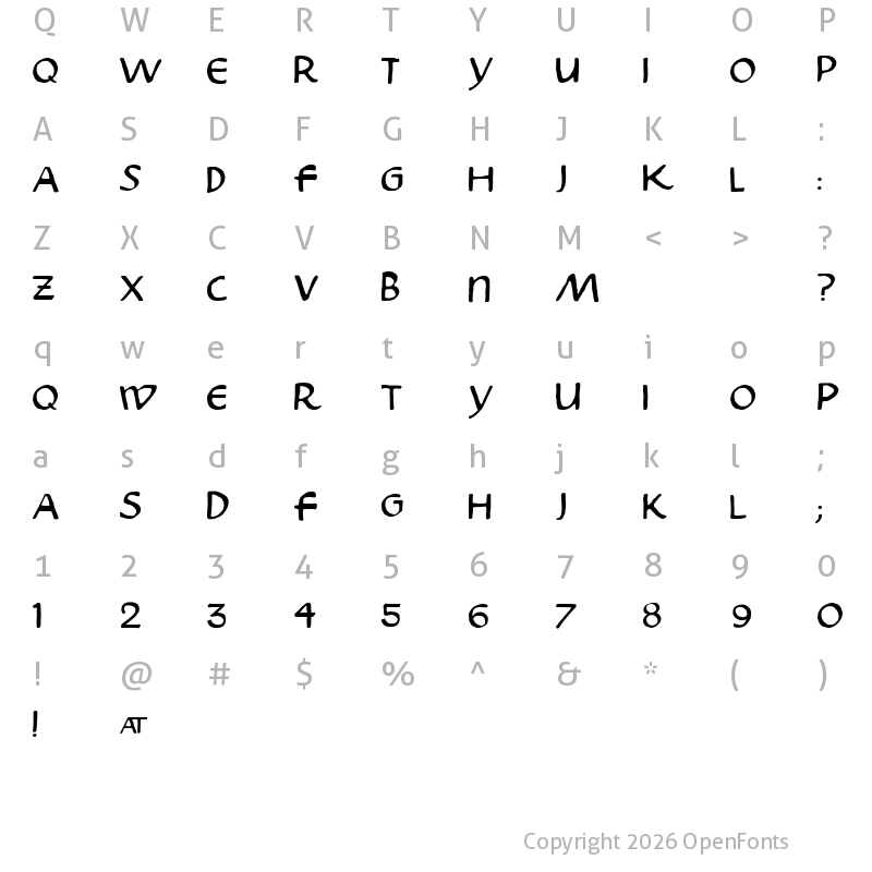 Character Map of Skribus Regular