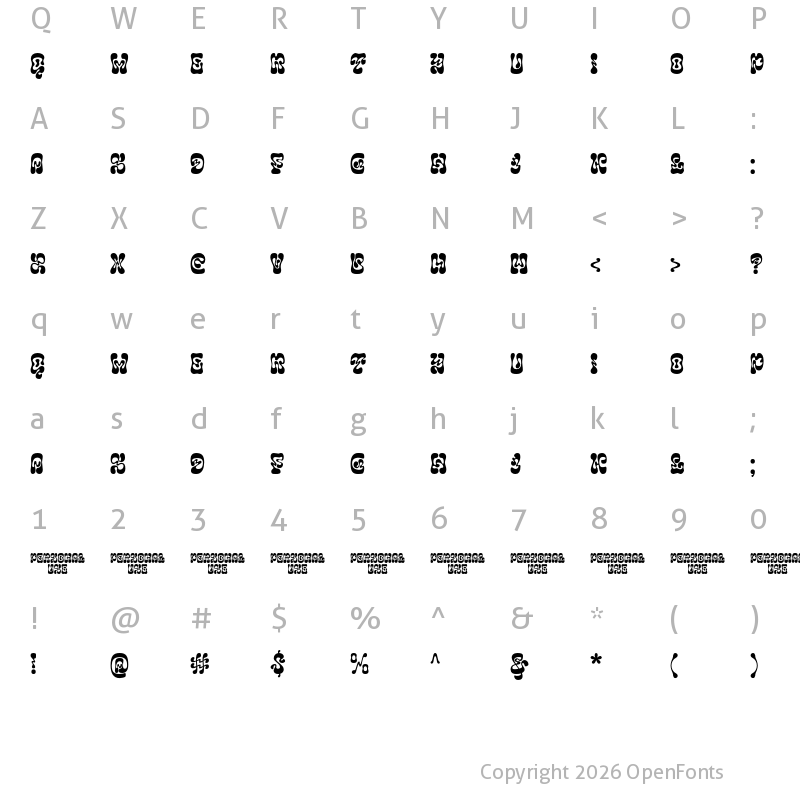 Character Map of Smile Power Personal Use Regular
