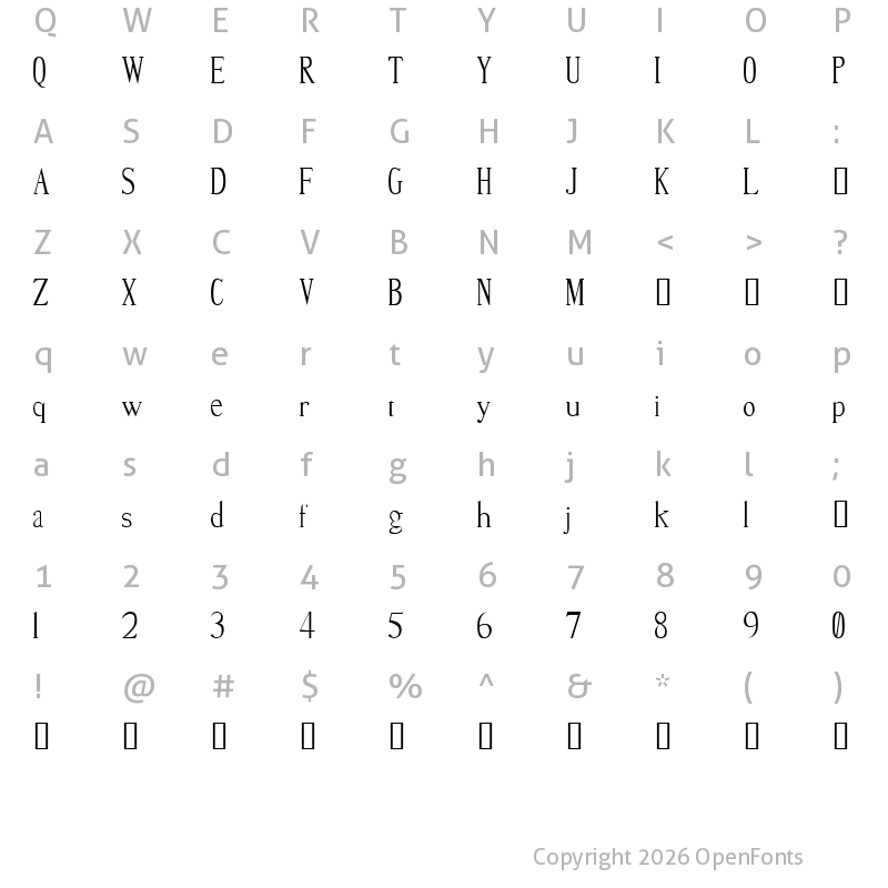 Character Map of smiTe Regular