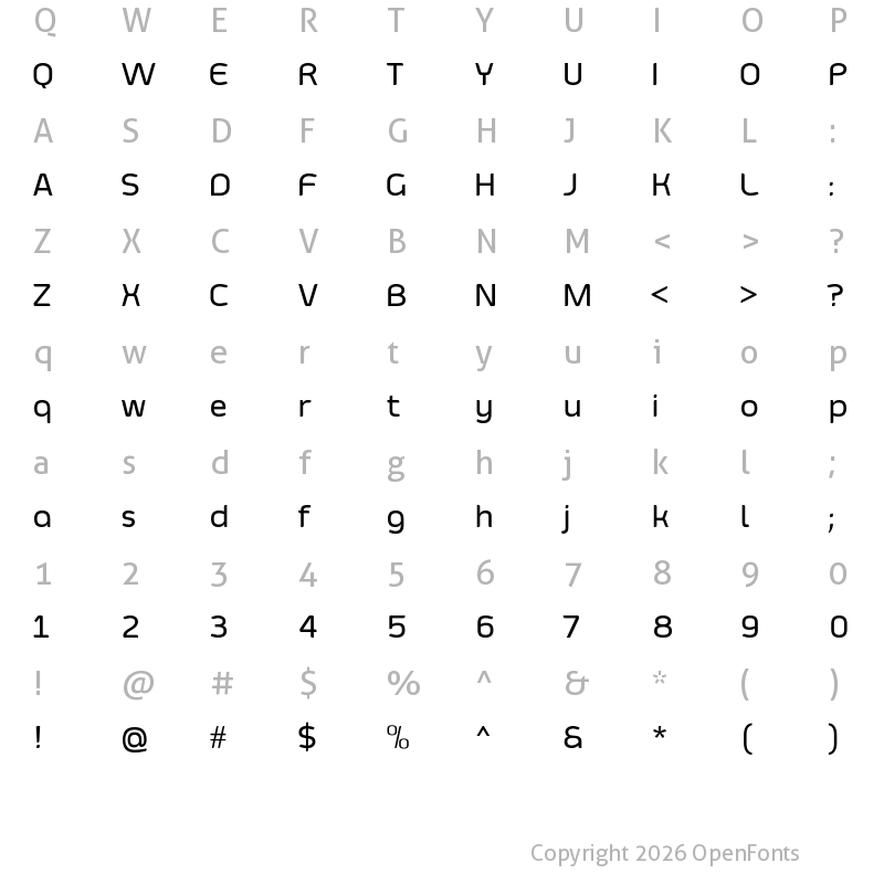 Character Map of Smoolthan Medium