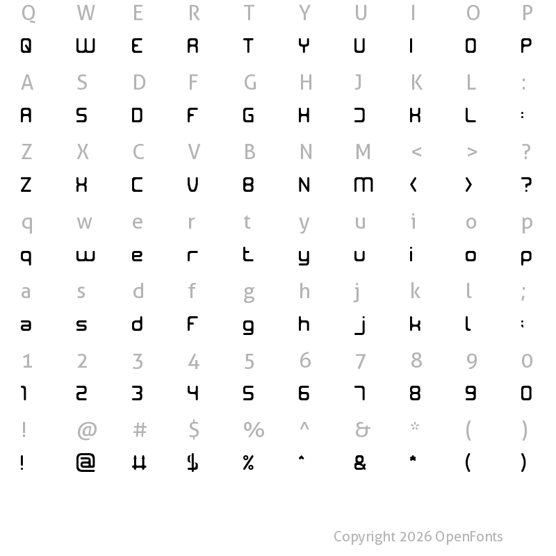 Character Map of SNEAKERS Regular