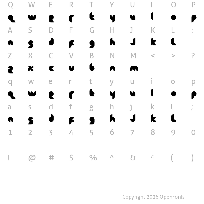 Character Map of snowmask Regular