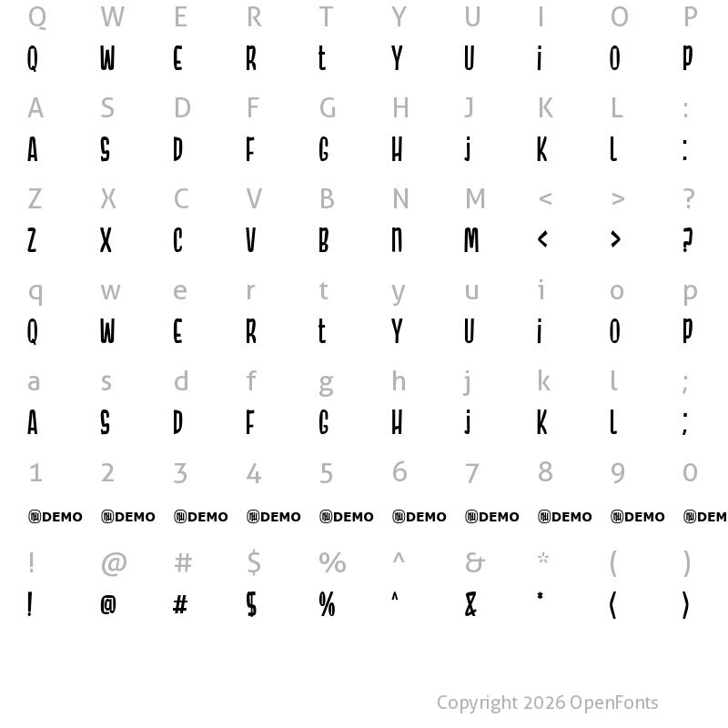 Character Map of Snowy Owl Regular