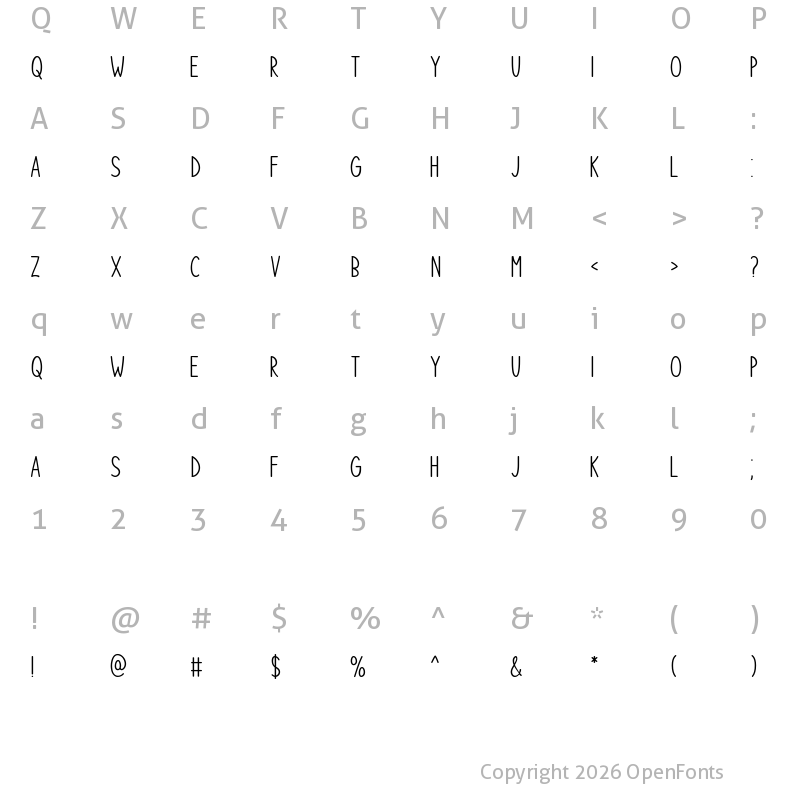 Character Map of So Simple Regular