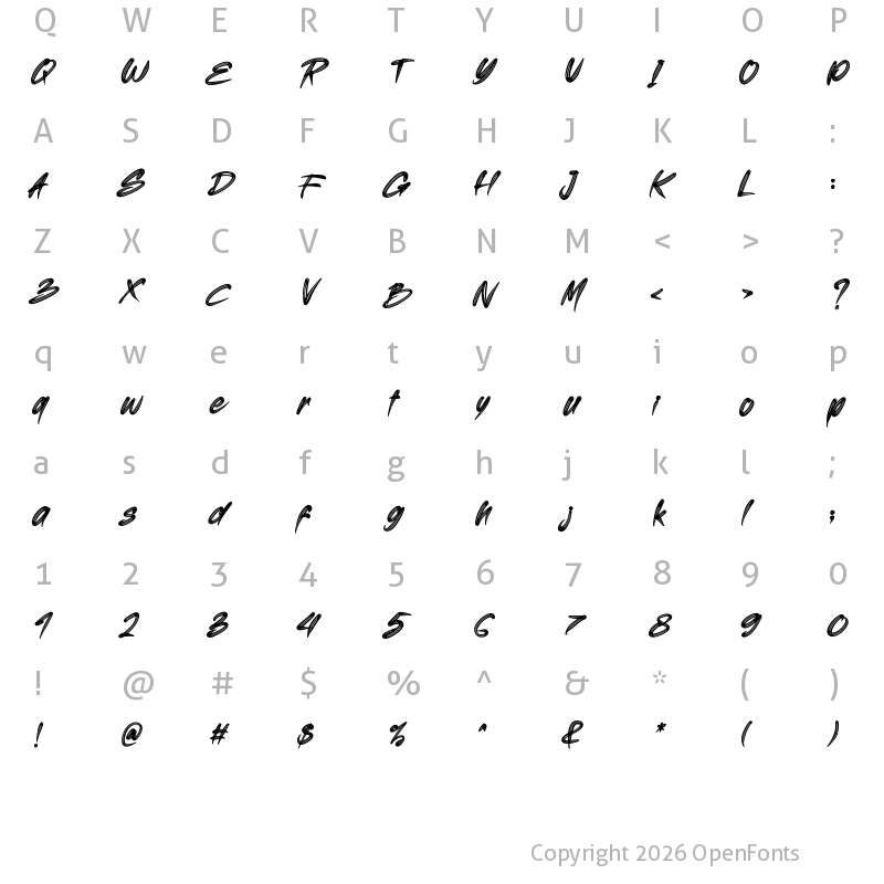 Character Map of SOLARONA Regular
