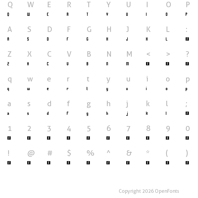 Character Map of Solitude Regular