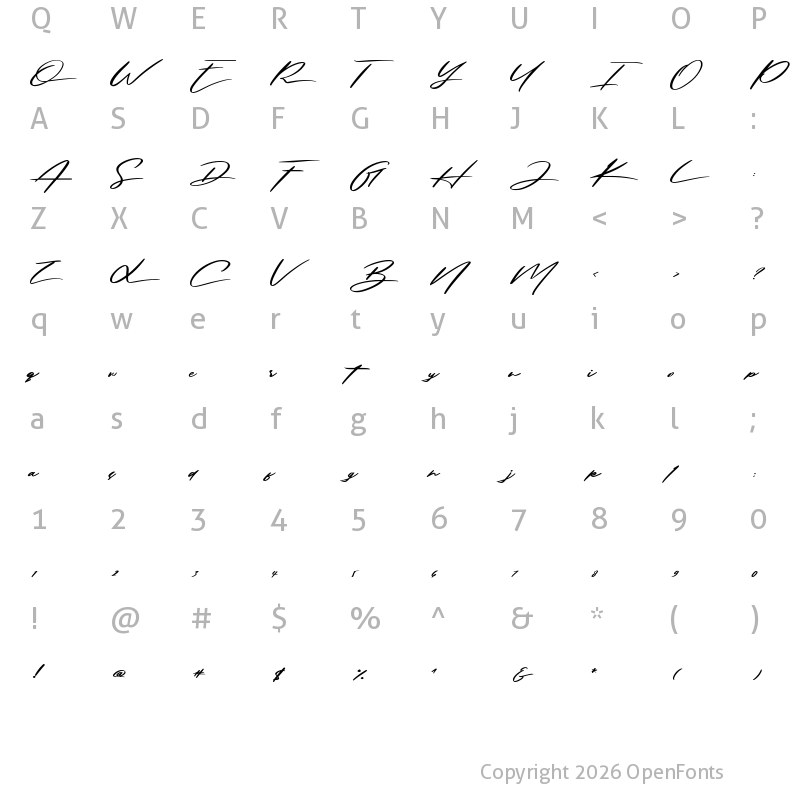 Character Map of Solustion Demo Regular