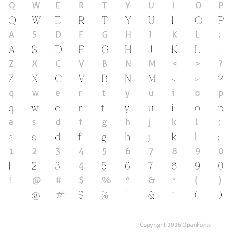 Character Map of sorealism Regular